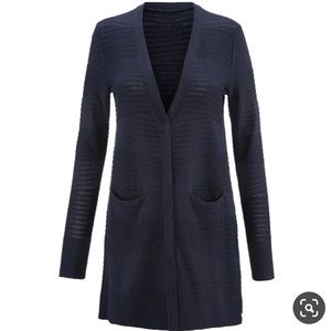 Cabi navy cardigan, size L.